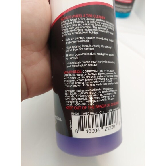Adam's Polishes Wheel Tire Total Interior Cleaner for Car Detailing Set 16 OZ - Picture 8 of 15